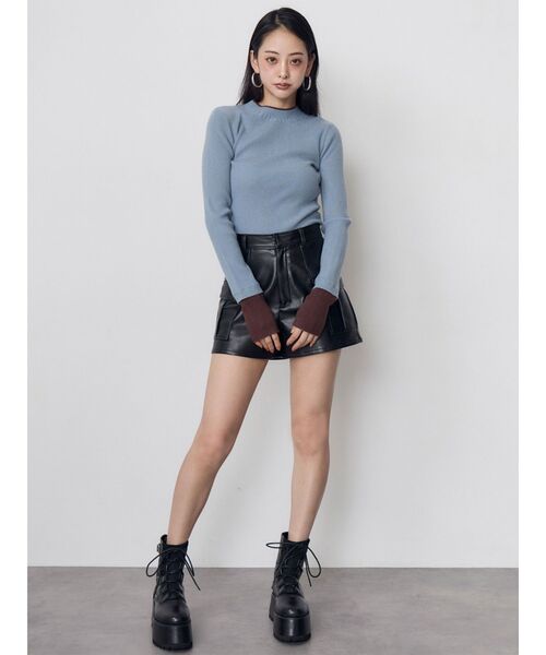 MURUA(ムルーア)の「レースアップミドルブーツ(ブーツ・レディース・グレー/ブラック・24.5/23.5/22.5)」の4枚目の写真