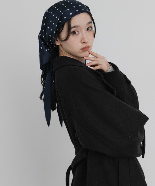 SENSE OF PLACE by URBAN RESEARCH(センスオブプレイスバイアーバンリサーチ)の「抗ピル スタンドカラーロングコート(その他アウター・レディース・モカ/チャコールグレー/ブラック・SMALL/MEDIUM)」の2枚目の写真