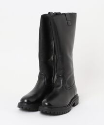 KLONDIKE/ｸﾛﾝﾀﾞｲｸ 本革レザー 厚底 シンプルロングブーツ