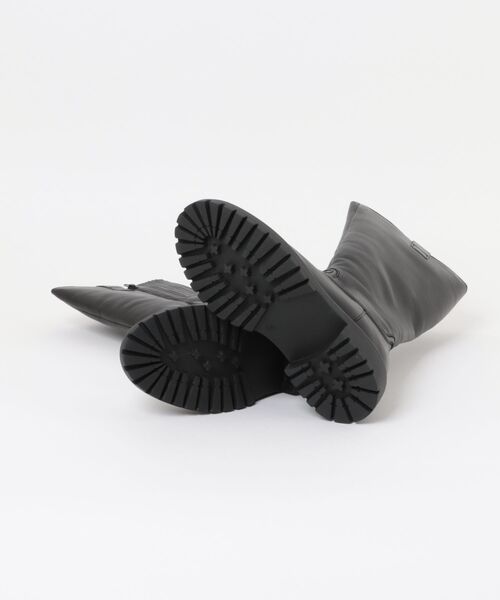 Piedi Nudi（ピエディヌーディ）の「KLONDIKE/ｸﾛﾝﾀﾞｲｸ 本革レザー 厚底 シンプルロングブーツ（ブーツ・レディース・ブラック・35/36/37/38/39）」の3枚目の写真