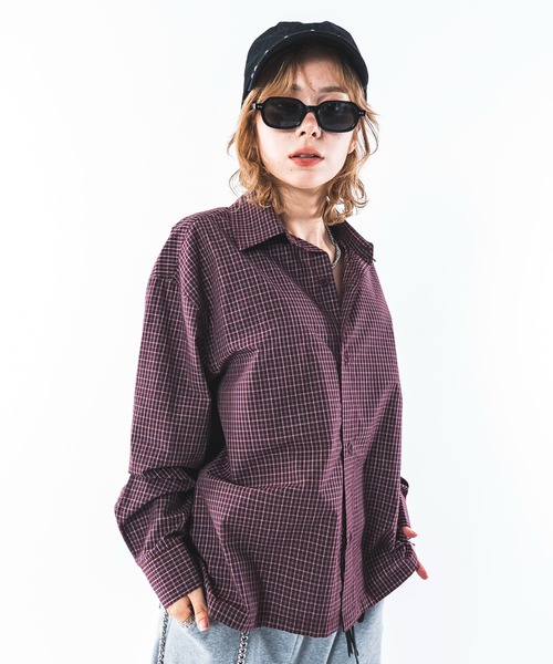 SHORT ROUND(ショートラウンド)の「SHORT ROUND/【26年秋冬新作】クロップドシャツ(シャツ/ブラウス・メンズ・レッド系その他2/ブルー系その他4/ブラック系その他4/ブラック系その他2/ホワイト/サックスブルー・MEDIUM/LARGE)」の1枚目の写真