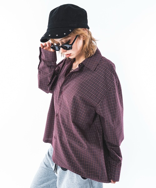 SHORT ROUND(ショートラウンド)の「SHORT ROUND/【26年秋冬新作】クロップドシャツ(シャツ/ブラウス・メンズ・レッド系その他2/ブルー系その他4/ブラック系その他4/ブラック系その他2/ホワイト/サックスブルー・MEDIUM/LARGE)」の21枚目の写真