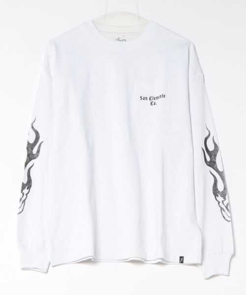 lost(ロスト)の「lost/ロスト FLAME LS TEE ロンT LM6F-2202(Tシャツ/カットソー・メンズ・モスグリーン/ブラック/ホワイト・XL/M/L)」の13枚目の写真