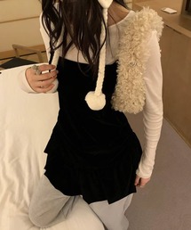 サイドギャザーフリルインナーキャミソール
