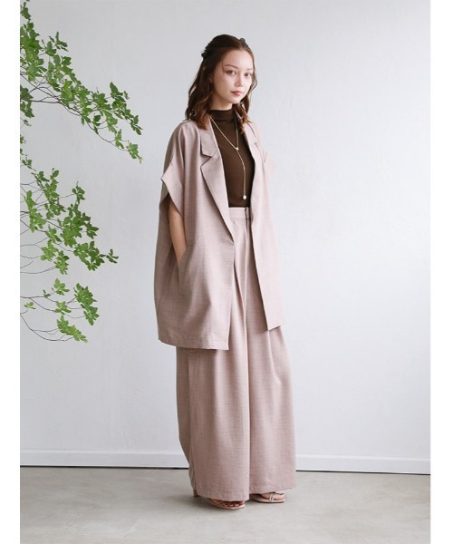 fifth(フィフス)の「【SETUP対応】リネンライクワイドパンツ(その他パンツ・レディース・ベージュ/ブラック・M)」の8枚目の写真