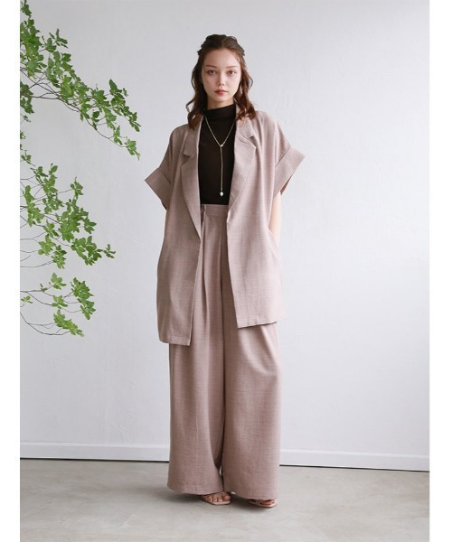 fifth(フィフス)の「【SETUP対応】リネンライクワイドパンツ(その他パンツ・レディース・ベージュ/ブラック・M)」の9枚目の写真
