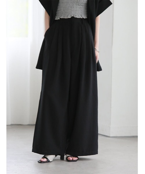 fifth(フィフス)の「【SETUP対応】リネンライクワイドパンツ(その他パンツ・レディース・ベージュ/ブラック・M)」の12枚目の写真