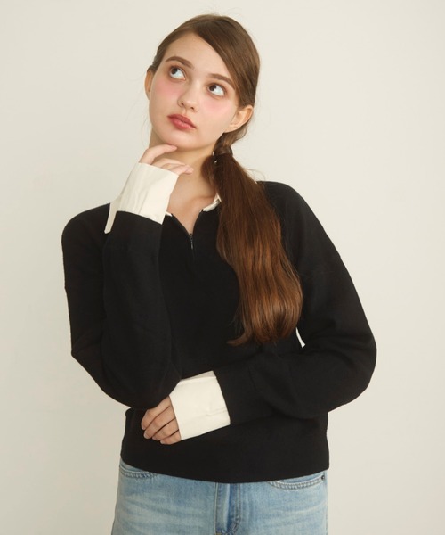 Noelie(ノエリー)の「襟付きプルオーバー(Tシャツ/カットソー・レディース・アイボリー/グレー/ブラック・FREE)」の19枚目の写真