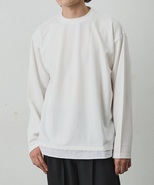COLONY 2139(コロニートゥーワンスリーナイン)の「ジョーゼットレイヤード長袖T(Tシャツ/カットソー・メンズ・グレー/ホワイト/ブラック・MEDIUM/LARGE)」の4枚目の写真