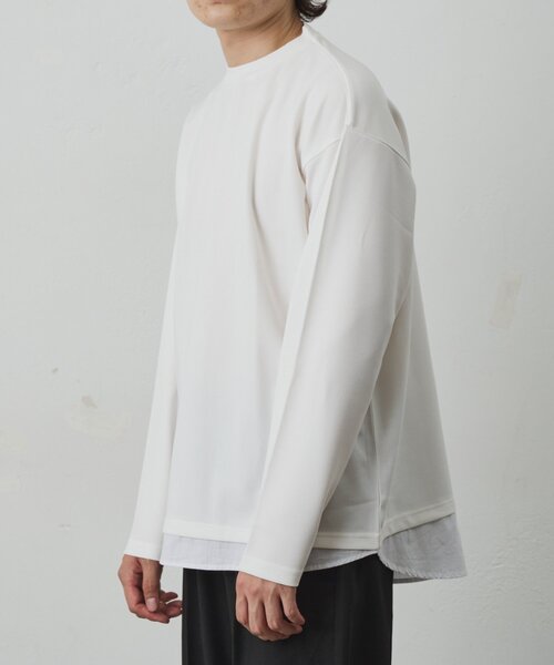 COLONY 2139(コロニートゥーワンスリーナイン)の「ジョーゼットレイヤード長袖T(Tシャツ/カットソー・メンズ・グレー/ホワイト/ブラック・MEDIUM/LARGE)」の5枚目の写真