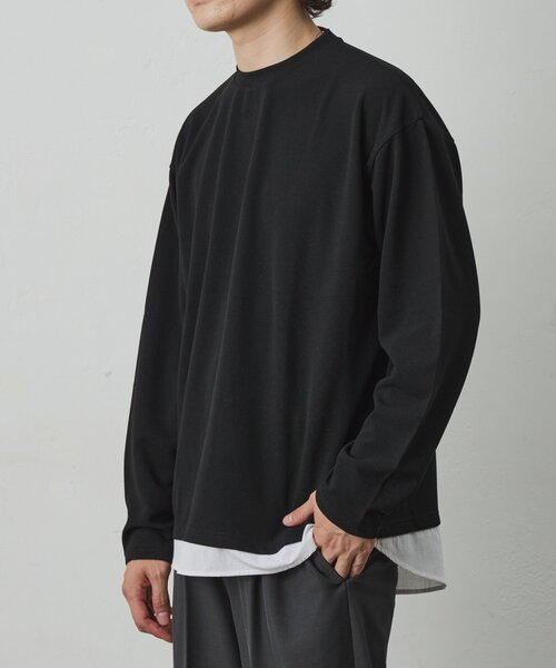 COLONY 2139(コロニートゥーワンスリーナイン)の「ジョーゼットレイヤード長袖T(Tシャツ/カットソー・メンズ・グレー/ホワイト/ブラック・MEDIUM/LARGE)」の13枚目の写真