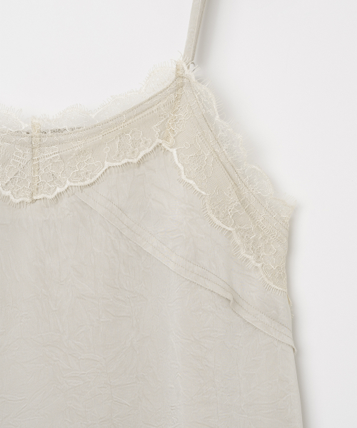 MILLO WOMEN（ミロウーマン）の「クリーズレースミディドレス[ベージュ]（ワンピース・レディース・その他・ONE SIZE）」の4枚目の写真