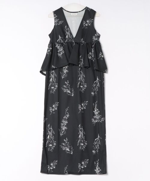 natural couture(ナチュラルクチュール)の「【ZOZO限定】カットジョーゼットペプラムジャンスカ(ワンピース・レディース・ブラック/その他1/その他2/グレイッシュベージュ・FREE)」の1枚目の写真