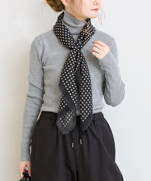 B.C STOCK(ベーセーストック)の「ウォッシャブル / ウール混タートルリブニット(ニット/セーター・レディース・レッド/ブラウン/ホワイト/チャコールグレー/ブラック/イエロー系その他/ブルー系その他/その他2・FREE)」の3枚目の写真