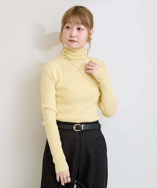 B.C STOCK(ベーセーストック)の「ウォッシャブル / ウール混タートルリブニット(ニット/セーター・レディース・レッド/ブラウン/ホワイト/チャコールグレー/ブラック/イエロー系その他/ブルー系その他/その他2・FREE)」の22枚目の写真