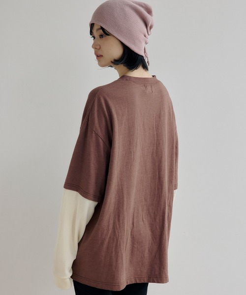 DAWNCE（ダウンス）の「【AKI・三嶋ひな 着用】レイヤードロンT（Tシャツ/カットソー・メンズ・ブラック/ブラウン・M/L）」の8枚目の写真