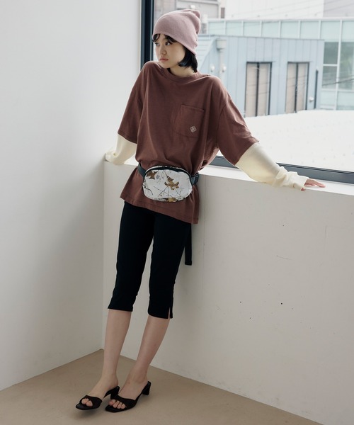 DAWNCE（ダウンス）の「【AKI・三嶋ひな 着用】レイヤードロンT（Tシャツ/カットソー・メンズ・ブラック/ブラウン・M/L）」の16枚目の写真