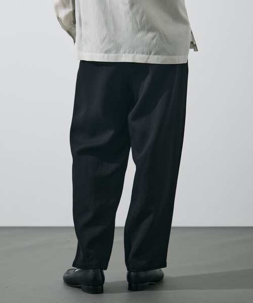 YLEVE(イレーヴ)の「【YLEVE/イレーヴ】WASHI PAPER TWILL TROUSERS(スラックス・メンズ・ブラック/ベージュ・4/3)」の5枚目の写真