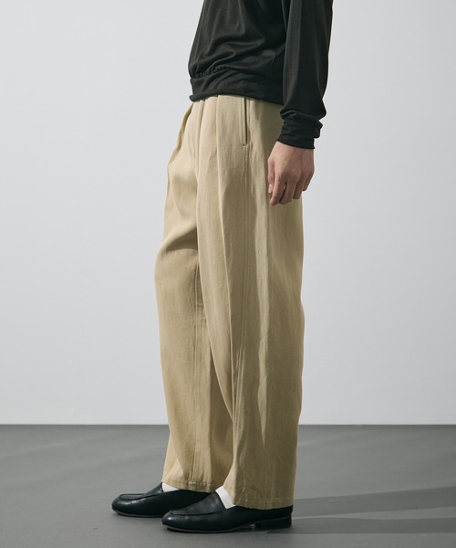 YLEVE(イレーヴ)の「【YLEVE/イレーヴ】WASHI PAPER TWILL TROUSERS(スラックス・メンズ・ブラック/ベージュ・4/3)」の14枚目の写真