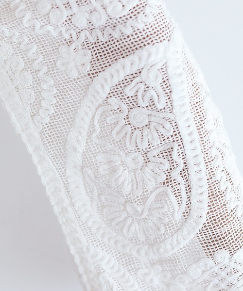 STYLE DELI(スタイルデリ)の「ペイズリー刺繍メッシュ編みトップス(その他トップス・レディース・ホワイト/ナチュラル・FREE)」の18枚目の写真
