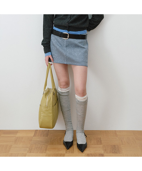 ROLAROLA(ロラロラ)の「PAISLEY SUEDE MINI SKIRT LIGHT BLUE(スカート・レディース・ライトブルー・SMALL/MEDIUM)」の1枚目の写真
