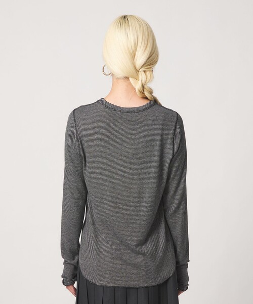 BEAUTY&YOUTH UNITED ARROWS(ビューティーアンドユースユナイテッドアローズ)の「毛セルロースブレンド クルーネック カットソー/ボーダー(Tシャツ/カットソー・レディース・その他1・FREE)」の6枚目の写真