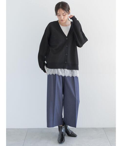 Te chichi(テチチ)の「アソートワイドクロップトパンツ(その他パンツ・レディース・ブラック/ブラウン/ネイビー/グレー・F)」の4枚目の写真