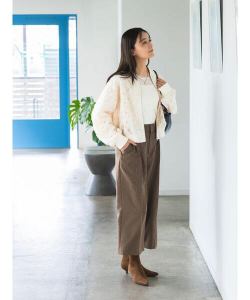 Te chichi(テチチ)の「アソートワイドクロップトパンツ(その他パンツ・レディース・ブラック/ブラウン/ネイビー/グレー・F)」の5枚目の写真