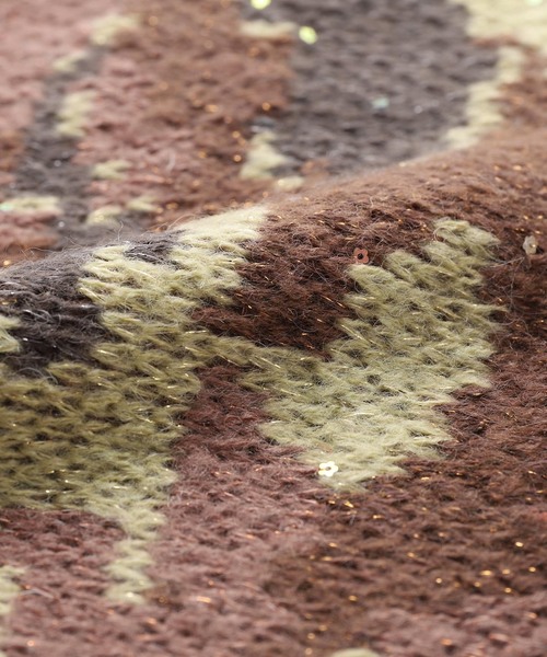 FAF（フェイク アス フラワーズ）の「FAF (FAKE AS FLOWERS) / フェイク アズ フラワーズ WIK CAMO JACQUARD KNIT（ニット/セーター・メンズ・ブラウン/ブルー系その他・1）」の4枚目の写真