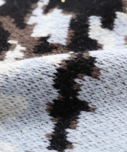 FAF（フェイク アス フラワーズ）の「FAF (FAKE AS FLOWERS) / フェイク アズ フラワーズ WIK CAMO JACQUARD KNIT（ニット/セーター・メンズ・ブラウン/ブルー系その他・1）」の5枚目の写真