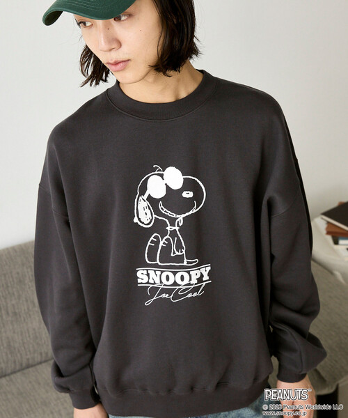 PUBLUX(パブリュクス)の「PUBLUX/パブリュクス PEANUTS/Snoopy/スヌーピー プリントスウェット 限定展開(スウェット・メンズ・ブラウン/サックスブルー/ライトグレー/チャコールグレー・LARGE/MEDIUM/SMALL)」の20枚目の写真