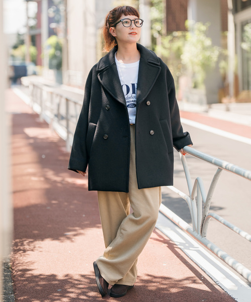 Spick & Span(スピックアンドスパン)の「《新色有り / 追加》TICCA / ティッカ ピーコート(ピーコート・レディース・チャコールグレー/ブラック・FREE)」の9枚目の写真