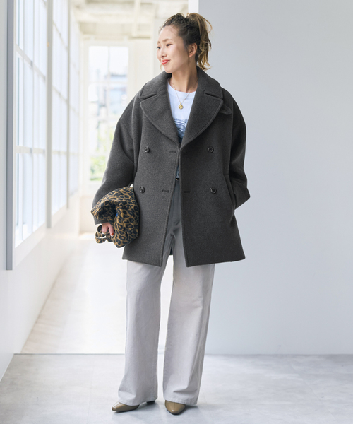 Spick & Span(スピックアンドスパン)の「《新色有り / 追加》TICCA / ティッカ ピーコート(ピーコート・レディース・チャコールグレー/ブラック・FREE)」の10枚目の写真
