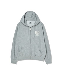 レディース ベイロレルアートワークフードジップアップ