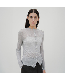TIF HIGH-NECK RIBBED CARDIGAN_4COLORS