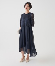 chiffon lace long dress