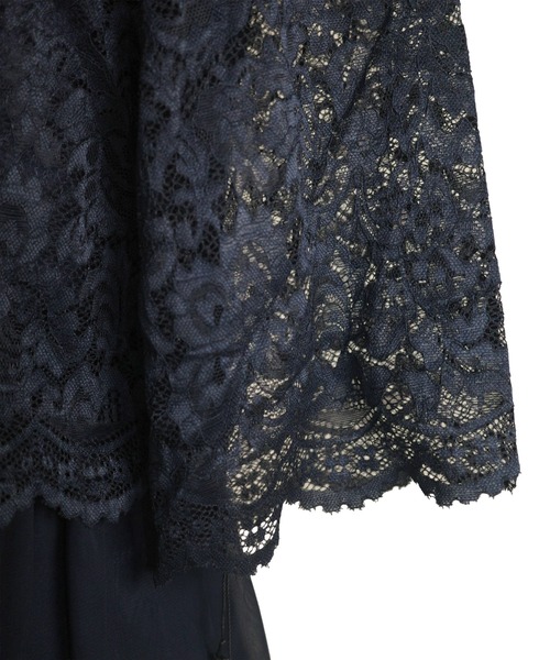 My shawty(マイシャウティー)の「chiffon lace long dress(ドレス・レディース・ネイビー・SMALL/MEDIUM/LARGE)」の9枚目の写真