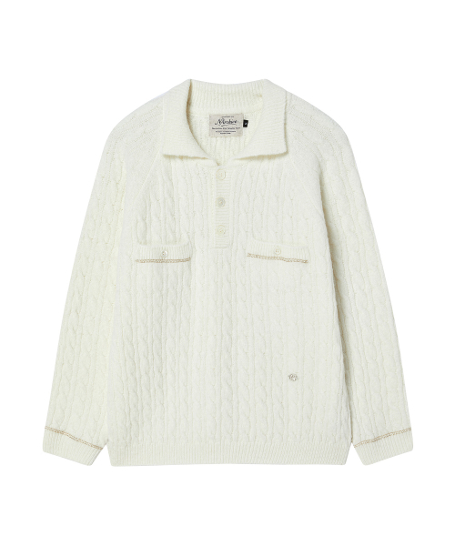 Beyond Closet（-）の「[コレクションライン] チェインディテールアルパカニットアイボリー（ニット/セーター・メンズ・その他・MEDIUM/LARGE）」の2枚目の写真
