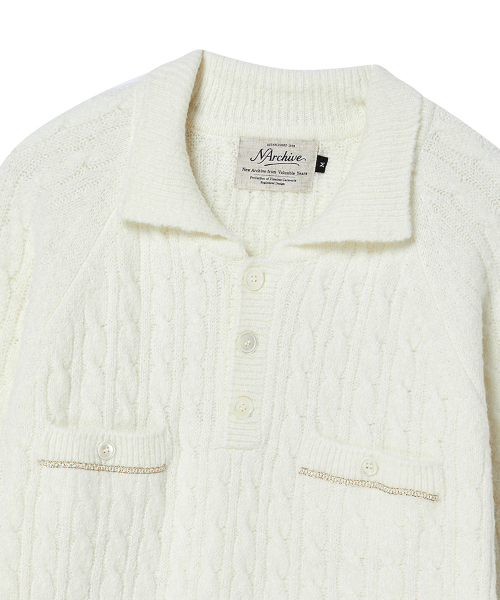 Beyond Closet（-）の「[コレクションライン] チェインディテールアルパカニットアイボリー（ニット/セーター・メンズ・その他・MEDIUM/LARGE）」の4枚目の写真