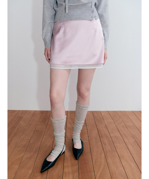 ETMON(エトモン)の「Layered Hem ミニスカート ピンク(スカート・レディース・その他・SMALL/MEDIUM)」の2枚目の写真