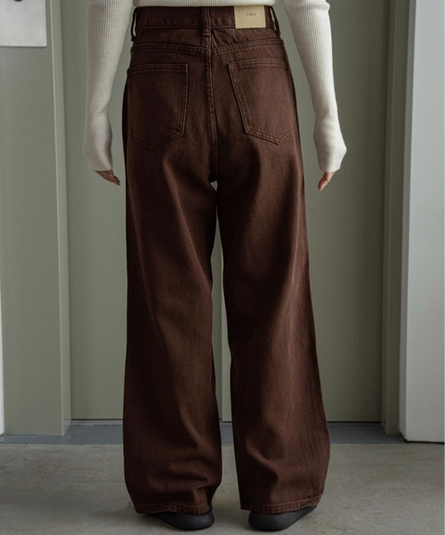 lawgy（ラウジー）の「classic straight soft denim pants / クラシックストレートソフトデニムパンツ（デニムパンツ・レディース・ベージュ/ブラウン系/モカ・SMALL/MEDIUM）」の12枚目の写真