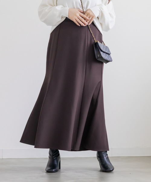 CLETTE(クレット)の「ベルト付きマーメイドスカート(スカート・レディース・グレー/ブラウン/ブラック・LL/4L/3L)」の1枚目の写真