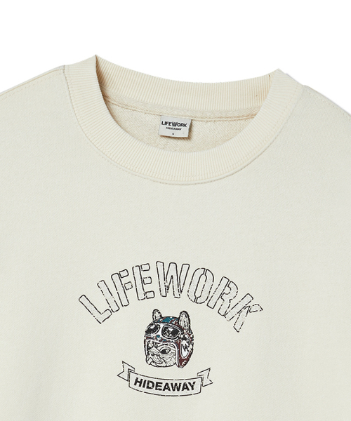 LIFE WORK（ライフワーク）の「レディース) ヴィンテージ パイロット ラドク スウェット（スウェット・レディース・アイボリー/ピンク/ブラウン/チャコールグレー・SMALL/MEDIUM）」の6枚目の写真