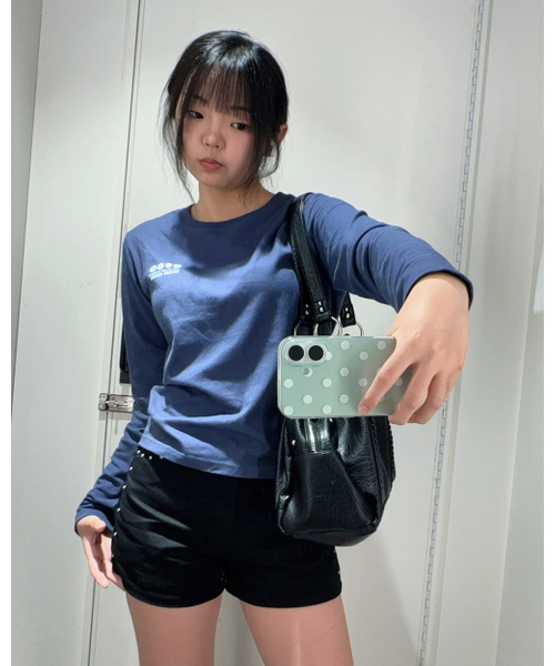 HAVISM（ヘビズム）の「W NAME CARD L/S TEE(MID NAVY)（Tシャツ/カットソー・レディース・その他・FREE）」の2枚目の写真