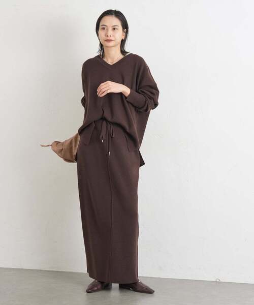 JOURNAL STANDARD(ジャーナルスタンダード)の「《WEB限定追加2》ウォッシャブルTEXBRID Vプルオーバー(ニット/セーター・レディース・チャコールグレー/ブラウン/ブラック/サックスブルー・FREE)」の5枚目の写真