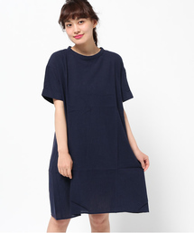 INNOCENT BLUE | 綿麻キョウネン半袖ワンピース(ワンピース)