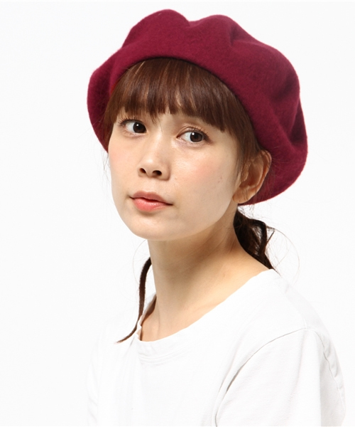 INTERPLANET WINGS(インタープラネットウィング)の「ウール混ベレー帽(ハンチング/ベレー帽・レディース・キャメル/ボルドー/グレー・フリー)」の1枚目の写真