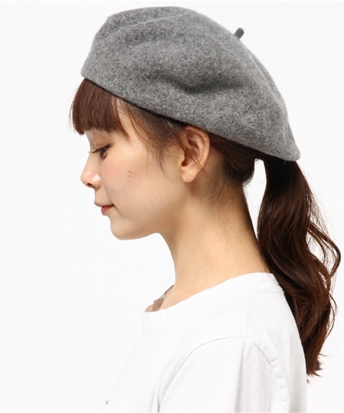 INTERPLANET WINGS(インタープラネットウィング)の「ウール混ベレー帽(ハンチング/ベレー帽・レディース・キャメル/ボルドー/グレー・フリー)」の4枚目の写真