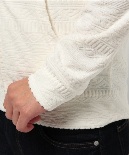 VENCEEXCHANGE（ヴァンスエクスチェンジ）の「パイルオルテガジャガードパーカー               （パーカー・メンズ・オフホワイト/グレー・MEDIUM/LARGE）」の7枚目の写真