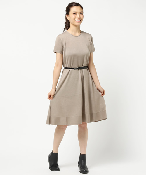 22 OCTOBRE（ヴァンドゥ－オクトーブル）の「ＬＵＫＥ ベルト付ワンピース（ワンピース・レディース・ブラック/ベージュ/ブラウン・4/2）」の14枚目の写真